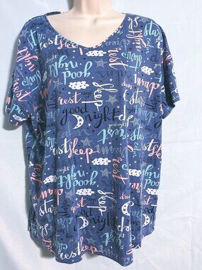 Enjoynight Cute Blue Sleep Shirt Size 2XL